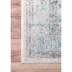 Kirklands Home Area Rugs|Aqua Rio Vintage Area Rug, 5x7 Blue