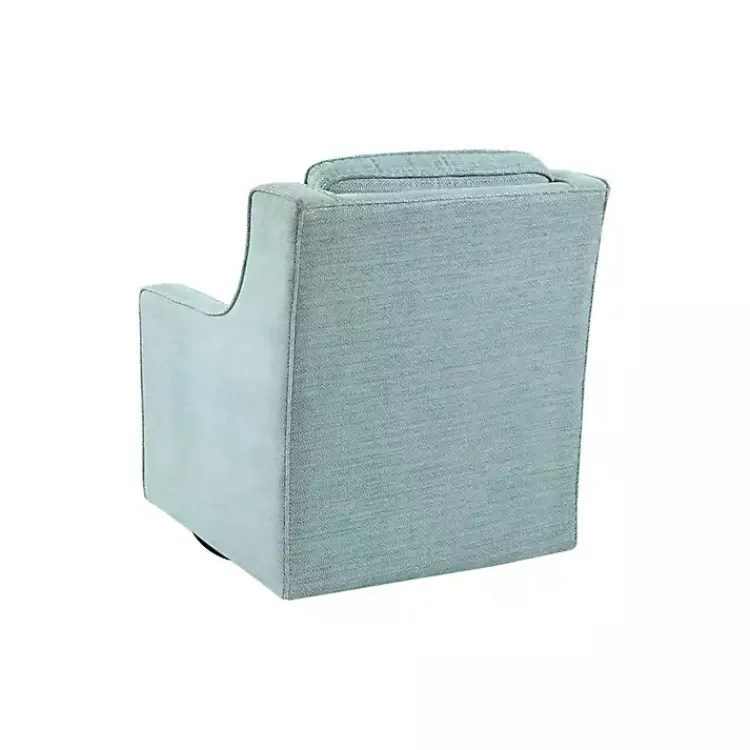 Kirklands Home Accent Chairs|Aqua Upholstered Swivel Accent Chair Blue