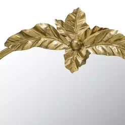 Kirklands Home Decorative Mirrors|Arch Gold Leaf Top Mirror