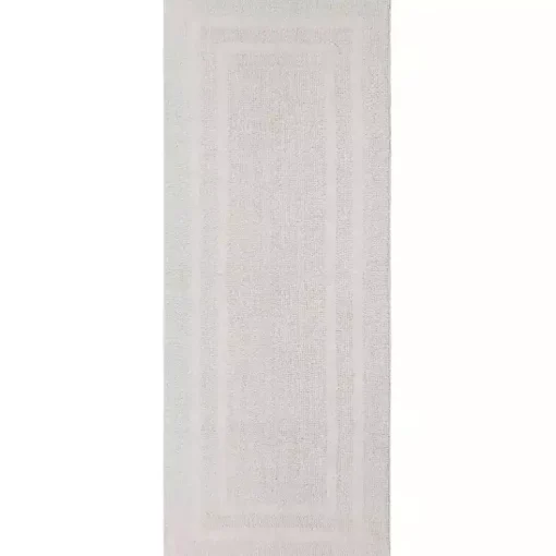Kirklands Home Bathroom Rugs|Arctic Plush Reversible Cotton Bath Mat, 60 in. White