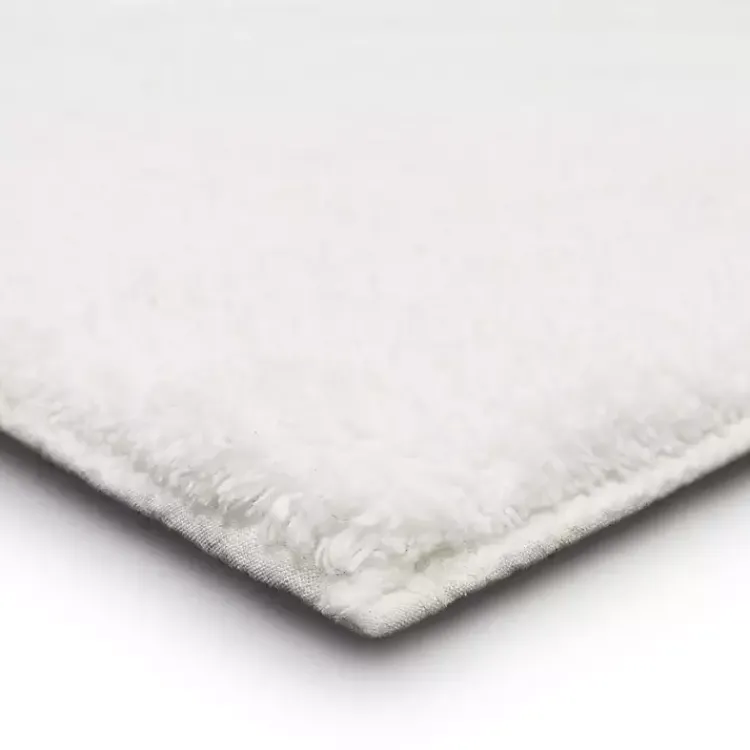 Kirklands Home Bathroom Rugs|Arctic Plush Reversible Cotton Bath Mat, 60 in. White