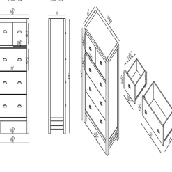 Kirklands Home Dressers & Chests|Arden Wood 5-Drawer Chest Gray