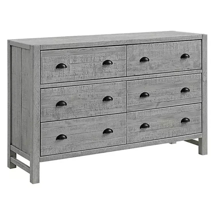 Kirklands Home Dressers & Chests|Arden Wood 6-Drawer Dresser Gray