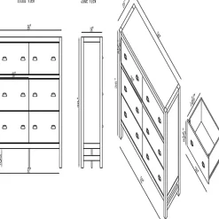 Kirklands Home Dressers & Chests|Arden Wood 6-Drawer Dresser Gray