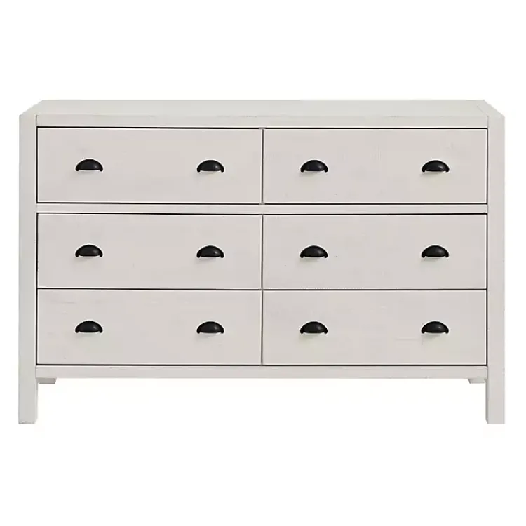 Kirklands Home Dressers & Chests|Arden Wood 6-Drawer Dresser White