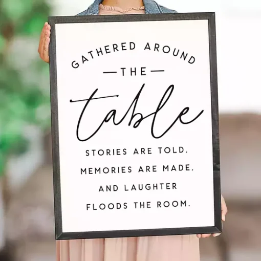 Kirklands Home Wall Quotes & Signs|Around the Table Framed Wall Plaque