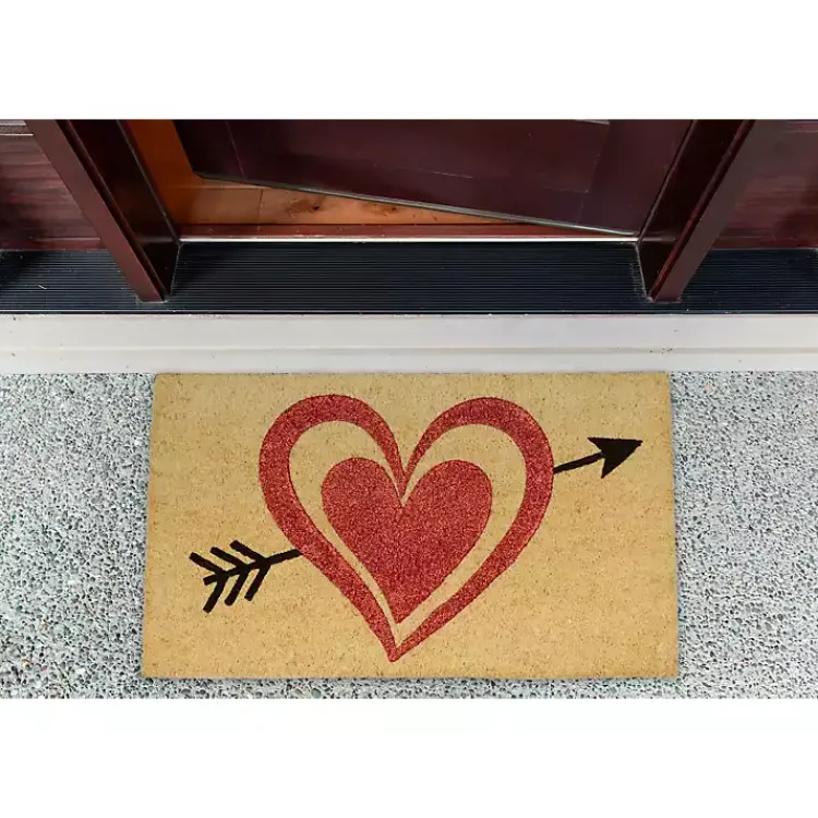 Clearance Arrow Through the Heart Doormat Valentines Day Decorations