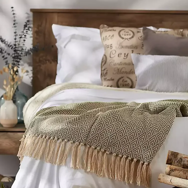 New Artichoke Diamond Fringe Throw Blankets & Throws