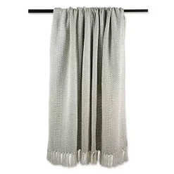 Artichoke Herringbone Fringe Throw Blankets & Throws