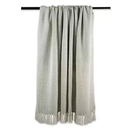 Artichoke Herringbone Fringe Throw Blankets & Throws