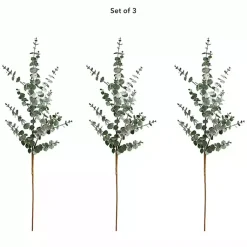 Sale Artificial Eucalyptus Stems, Set of 3 Stems & Bouquets