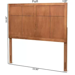 Kirklands Home Beds & Headboards|Ash Walnut Wood Panel Full Headboard Brown