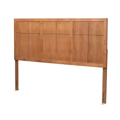 Kirklands Home Beds & Headboards|Ash Walnut Wood Panel King Headboard Brown