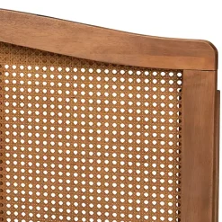 Kirklands Home Beds & Headboards|Ash Walnut Woven Rattan Queen Headboard Brown