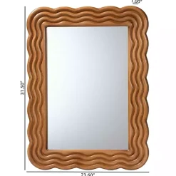 Kirklands Home Decorative Mirrors|Ashely Walnut Brown Wall Mirror
