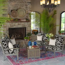 Kirklands Home Outdoor Cushions & Pillows|Ashland Jacobean 2-pc. Outdoor Deep Seat Cushion