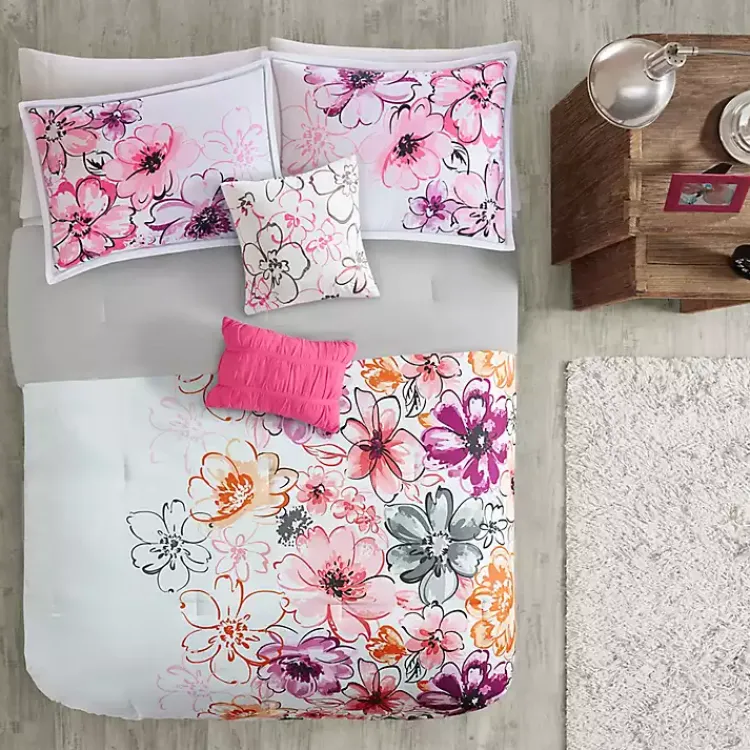 Kirklands Home Comforters|Ashley Floral California King 5-pc. Comforter Set