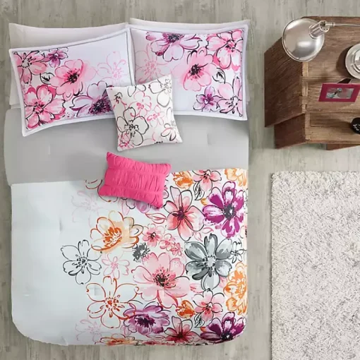 Kirklands Home Comforters|Ashley Floral Twin XL 4-pc. Comforter Set