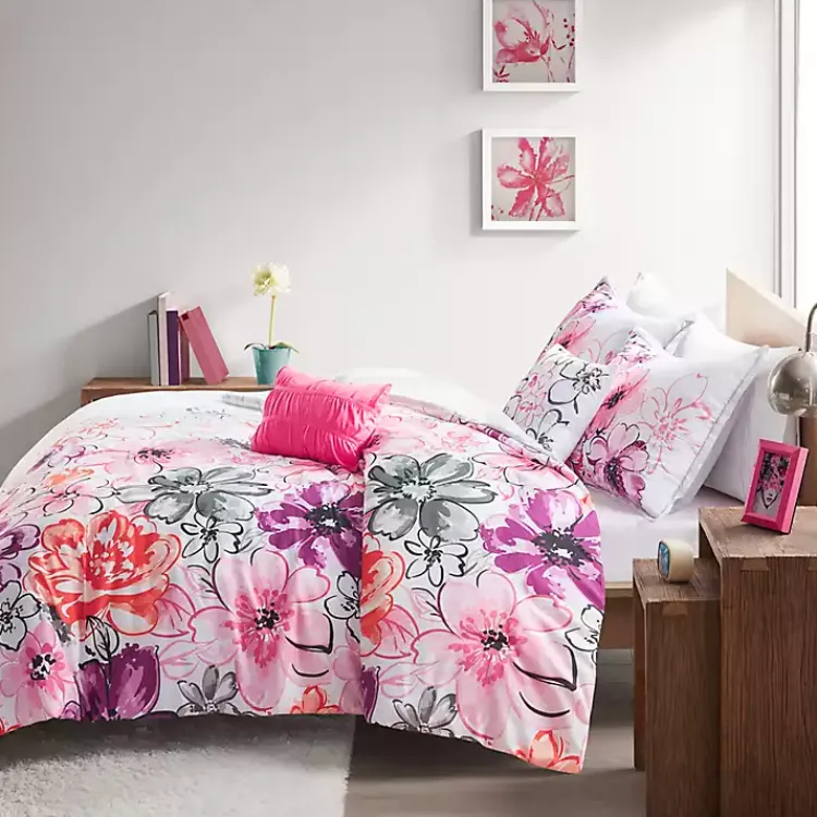 Kirklands Home Comforters|Ashley Floral Twin XL 4-pc. Comforter Set