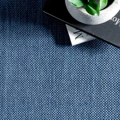 Kirklands Home Outdoor Rugs|Asia Blue Stripe Border Outdoor Rug, 5x8