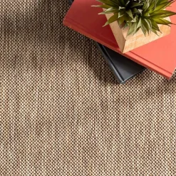 Kirklands Home Outdoor Rugs|Asia Stripe Border Outdoor Rug, 8x10 Brown
