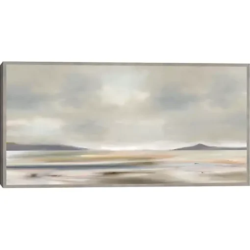 Kirklands Home Canvas Art|At Peace Framed Canvas Art Print Gray