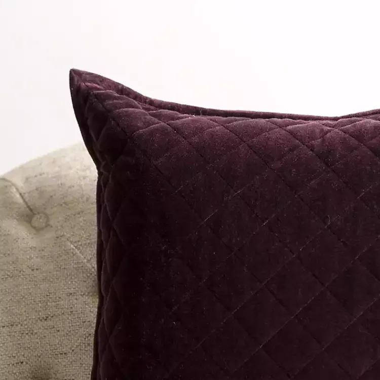 Aubergine Diamond Velvet Pillow Pillows