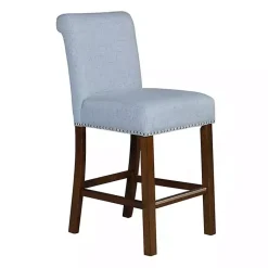 Kirklands Home Bar Stools & Counter Height Stools|Aubrey Upholstered 2-pc. Counter Stool Set Blue