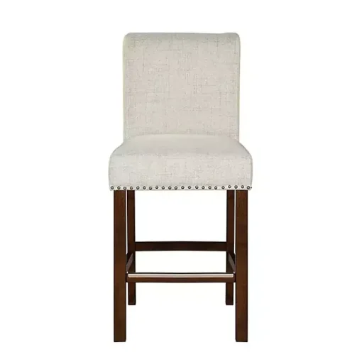 Kirklands Home Bar Stools & Counter Height Stools|Aubrey Natural Upholstered 2-pc. Counter Stool Set Tan