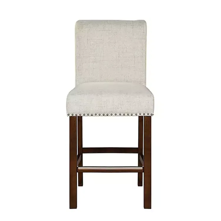 Kirklands Home Bar Stools & Counter Height Stools|Aubrey Natural Upholstered 2-pc. Counter Stool Set Tan