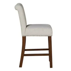 Kirklands Home Bar Stools & Counter Height Stools|Aubrey Natural Upholstered 2-pc. Counter Stool Set Tan