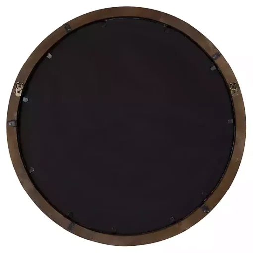 Kirklands Home Decorative Mirrors|Audubon Wood Round Wall Mirror Brown