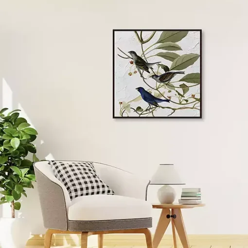 Kirklands Home Canvas Art|Audubon Indigo Bird Framed Canvas Art Print