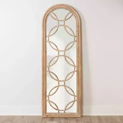 Kirklands Home Full Length & Floor Mirrors|Aurora Natural Overlay Leaner Mirror