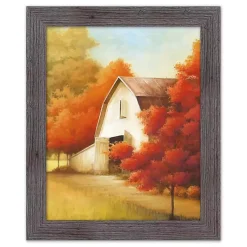 Best Autumn Barn Framed Art Print Fall