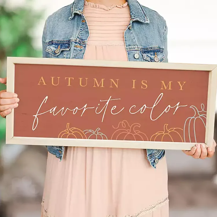 Outlet Autumn Favorite Color Framed Wall Plaque Fall