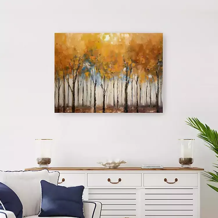 Best Autumn Forest Canvas Art Print, 32x24 in. Fall