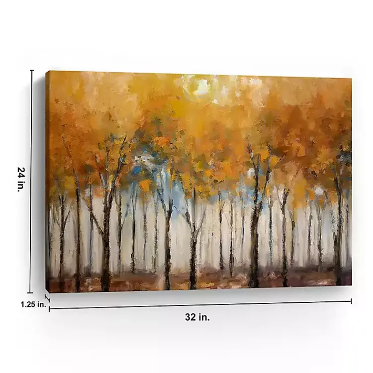 Best Autumn Forest Canvas Art Print, 32x24 in. Fall