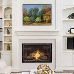 Kirklands Home Canvas Art|Autumn Forest Day Framed Canvas Art Print Multi