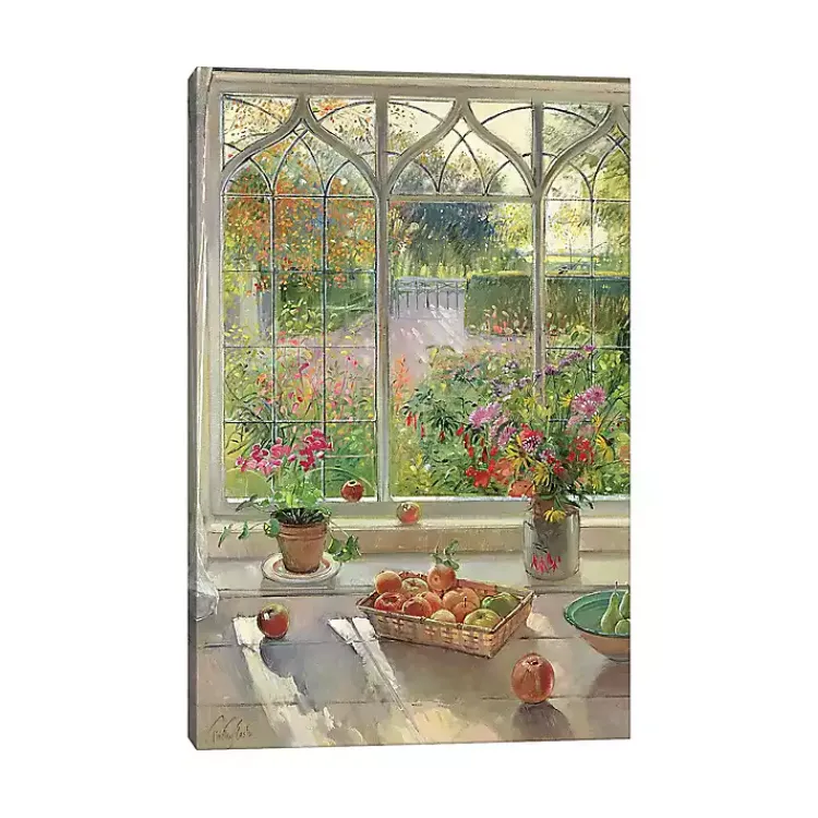 Kirklands Home Canvas Art|Autumn Fruit and Flowers Canvas Art Print Multicolor
