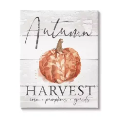 New Autumn Harvest Canvas Wall Plaque Fall
