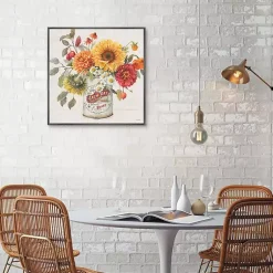 New Autumn in Bloom Framed Canvas Art Print Fall