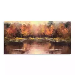 Autumn Lake Canvas Art Print, 40x20 in. Fall