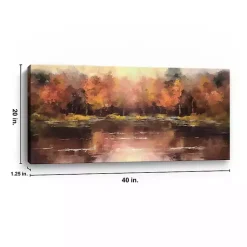 Autumn Lake Canvas Art Print, 40x20 in. Fall