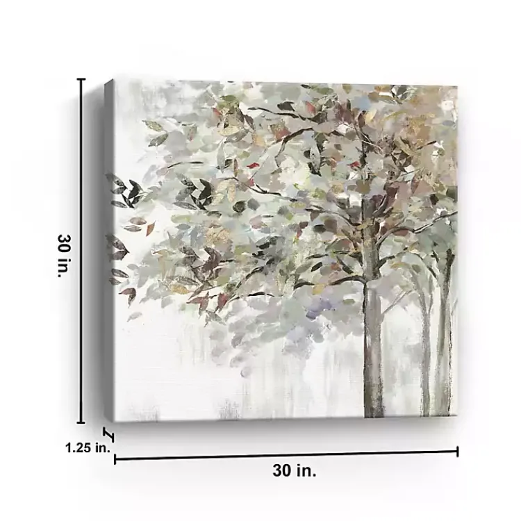 Kirklands Home Canvas Art|Autumn Leaves Neutral Giclee Canvas Art, 30x30 in.