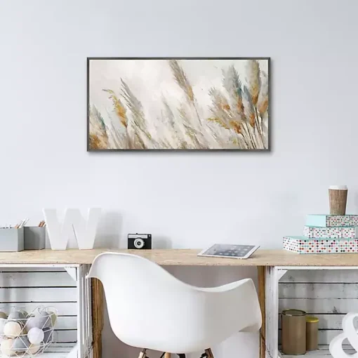 Kirklands Home Canvas Art|Autumn Reeds Framed Canvas Art Print