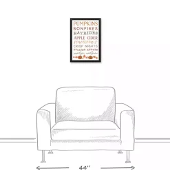 Outlet Autumn Things Framed Canvas Art Print Fall