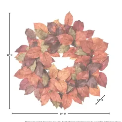 Online Autumnal Salal Leaves Harvest Wreath Fall