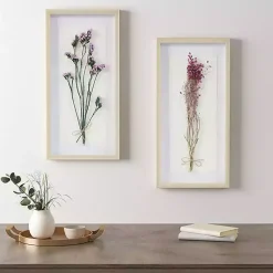 Kirklands Home Framed Art|Avant Garden Dried Flowers Shadowboxes, Set of 2