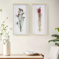 Kirklands Home Framed Art|Avant Garden Dried Flowers Shadowboxes, Set of 2